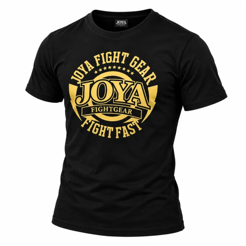 Tricou Negru JOYA Fight Gear (1) Tricou negru Joya Fight Gear logo gold