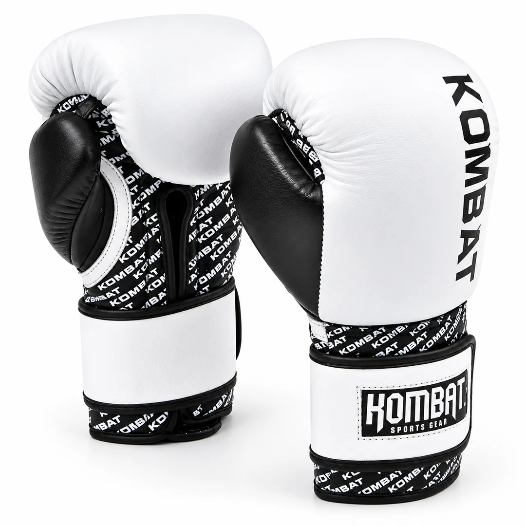 manusi-box-kombat-one-piele-naturala-alb Manusi de box Kombat One